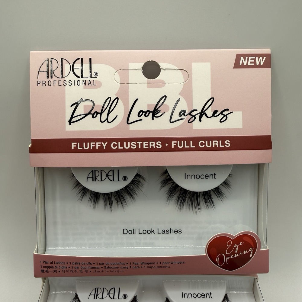Ardell Doll Look Lashes Innocent 4 Pack Fluffy Clusters Full Curls Black 36716 - Picture 2 of 4